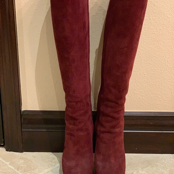 Christian Dior Red Suede 6” Boots - Picture 6 of 8
